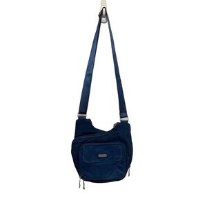 Baggallini Criss Cross Crossbody Bag – Pacific Blue – Utility Chic / Gorpcore